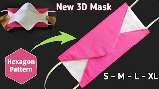 New Design  No Fog On Glasses｜Breathable Face Mask Tutorial｜How to make face mask from Hexagon [upl. by Gagne]