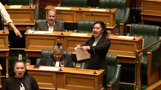 Moment MP leads haka to disrupt New Zealand parliament [upl. by Eneli]