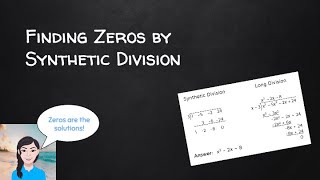 Finding Zeros by Synthetic Division [upl. by Urata998]