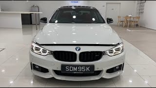 BMW 428I Gran Coupe AT 2014 White Sunroof  SDM95KSNT2165Z [upl. by Schuyler]