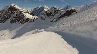 Wilde Grubn am Stubaier Gletscher Abfahrt komplett ab Wildspitz [upl. by Keram]