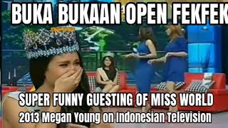 MEGAN YOUNG GUESTING ON INDONESIAN TV PROGRAM OPEN FEKFEK BUKA BUKAAN [upl. by Arayt252]