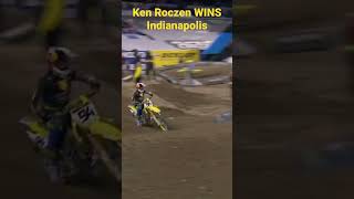 Ken Roczen WINS Indianapolis Supercross [upl. by Ellah]