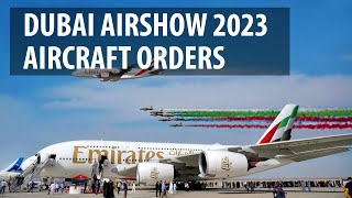 Dubai Airshow 2023  Emirates flydubai Widebody Aircraft Orders [upl. by Parshall]