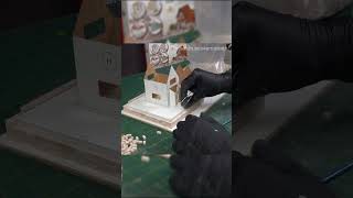 Creating a house from miniature bricks🧱 miniature diorama diy [upl. by Rose]