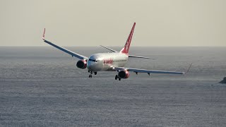 Pure Pilot skill at Funchal Airport Madeira 90 mins of Planespotting in 4K October 2022 [upl. by Nnylav685]