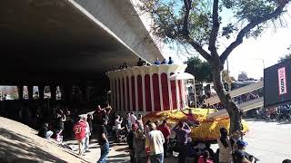 Rose Parade Float going under bridge 2018 [upl. by Hathcock688]