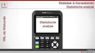 TI84 Plus CET Statistische analyse [upl. by Braca]