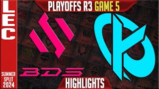 BDS vs KC Highlights Game 5  LEC Playoffs Lower Round 3 Summer 2024  Team BDS vs Karmine Corp G5 [upl. by Ainyt131]