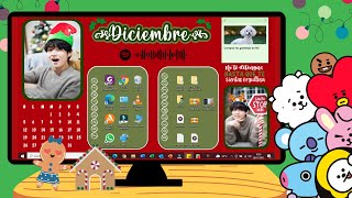 🎄 Como PERSONALIZAR y ORGANIZAR tu PC AESTHETIC 🎄 WALLPAPER ORGANIZADOR 🎄FONDO DE PANTALLA AESTHETIC [upl. by Ailey]