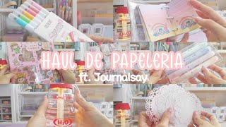 Haul de papelería ft JournalSay 🌷🤍 [upl. by Ennad]