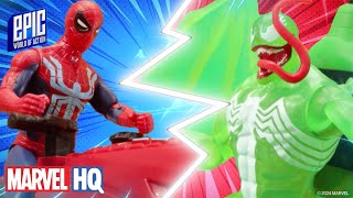 Making A Websplash  Miles Morales amp SpiderMan Vs Green Symbiote  Hasbro’s Epic Marvel Ep 2 [upl. by Obed254]