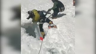 Everest Climber Falls Through Snow Bridge [upl. by Cross]