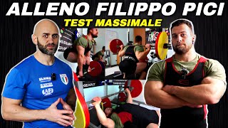 PREPARO FILIPPO PICI PER IL POWERLIFTING  TEST MASSIMALE [upl. by Ylirama]