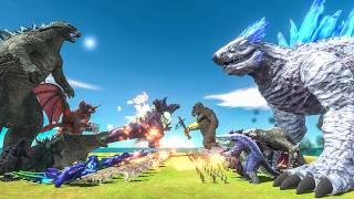 Godzilla 2014 x Super Godzilla VS Kong Gauntlet x Shimo  Animal Revolt Battle Simulator [upl. by Dola]