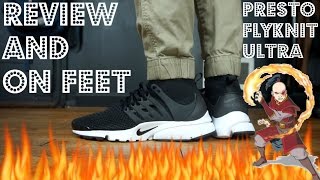 Nike Air Presto Flyknit Ultra quotBlackquot Review amp On Feet [upl. by Janene376]