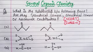 Geometrical isomers Structural isomers Resonance Contributors  GOC [upl. by Bonnice816]