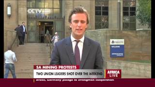 SA Mining Workers Protest [upl. by Odelinda]