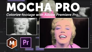 How to Colorize BampW Footage Mocha Pro  Adobe Premiere [upl. by Ancel]