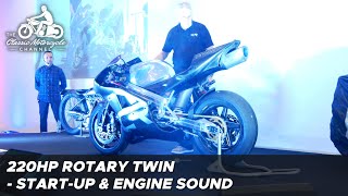 Crighton CR700W  220hp twin rotary engine motorcycle startup [upl. by Doomham826]