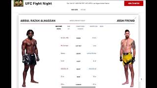 Abdul Razak Alhassan vs Josh Fremd Prediction ufcvegas98 abdulrazakalhassan joshfremd [upl. by Nollid]