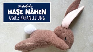 ✂️🐰 Gratis Nähanleitung Hannelore Hase nähen für Anfänger geeignet 🐰 Osterhase Kuscheltier nähen [upl. by Nahem]