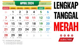 Kalender 2024 Lengkap Dengan Tanggal Merah [upl. by Reynard]