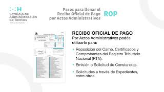 Pasos para llenar el Recibo Oficial de Pago ROP por Actos Administrativos [upl. by Ecilahc287]