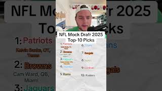 NFL Mock Draft 2025 nfldraft patriots raiders browns [upl. by Adivad]