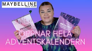 ÖPPNAR MAYBELLINE 2 MINIADVENTSKALENDER 2023 [upl. by Polak]