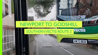 Newport to Godshill • Southern Vectis 2 • Realtime [upl. by Ahseenak377]