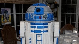 Lego R2D2 build time lapse push for Brickcon [upl. by Rett]