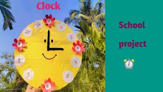 clock making using cardboard 😍 clock model idea for school project  How to make wall clock Easy ⏰ [upl. by Waldack]