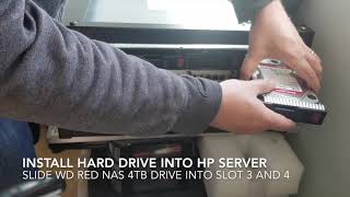 Video tutorial on how to insert a 35 hard drive into the HP proliant dl360 g8 server [upl. by Paz]