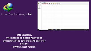 IDM Internet Download Manager Activator 100 latest version [upl. by Ibrab]