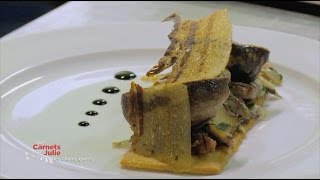 Recette  Tartes fines aux cèpes de Frédéric  Les carnets de Julie  La route des champignons [upl. by Rentsch]