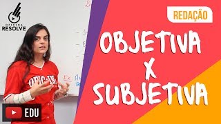 Linguagem Objetiva x Subjetiva [upl. by Clari345]