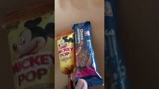 Choco Jammers Mickey Pop shorts foodchallenge [upl. by Zinck]