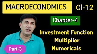 MACROECONOMICS  CLASS12  INVESTMENT FUNCTION  NUMERICALS [upl. by Allekram856]