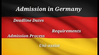 Germany University Admission Process  Study in Germany [upl. by Plate]