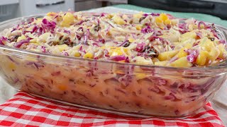 Salada Tropical fácil e deliciosa  Para festas em geral [upl. by Nylecaj902]