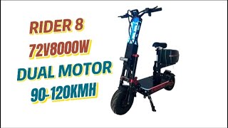 72v 8000w dual motor escooter long range app setting NFC card unlock Bluetooth speakerscooter [upl. by Dee Dee]