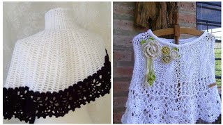 crochet knit bridals caplets Impresionantes caplets de encaje de crochet calados a la moda trend [upl. by Aerdnak]