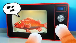 I Became a CAT and Microwaved The PET FISH  I Am Cat VR [upl. by Macy]