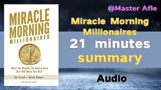 Summary of Miracle Morning Millionaires by Hal Elrod David Osborn  21 minutes audiobook summary [upl. by Bobbie]