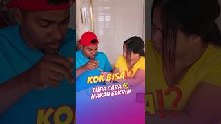 KOK BISA⁉️ Lupa Cara Makan Eskrim 😱😍 shorts shortvideo [upl. by Shwalb]