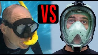 Full Face Snorkel Mask vs Old Style Snorkel Mask 🤿 Which is BEST for snorkeling❓❓❓ [upl. by Lulu]