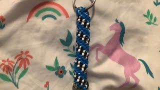 How to make zebra stitch boondoggle keychain [upl. by Ray]