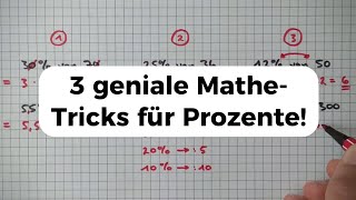 Prozente SCHNELL berechnen  TRICKS für den Alltag [upl. by Merriman]