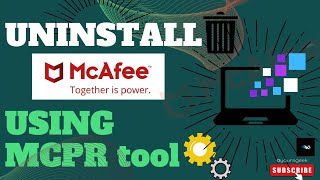 Uninstall Mcafee using MCPR tool  Uninstall Mcafee Using removal tool  Like Share [upl. by Metzgar]